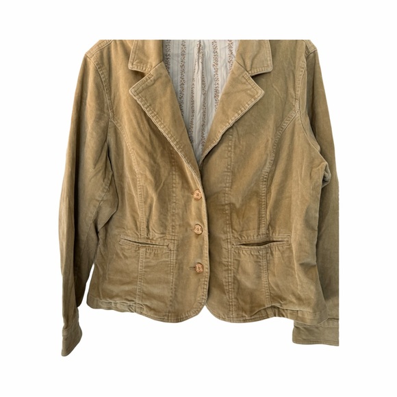 St John’s Bay tan Corduroy suit jacket size XL. Y2K - Picture 2 of 8